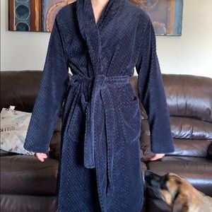Navy bath robe